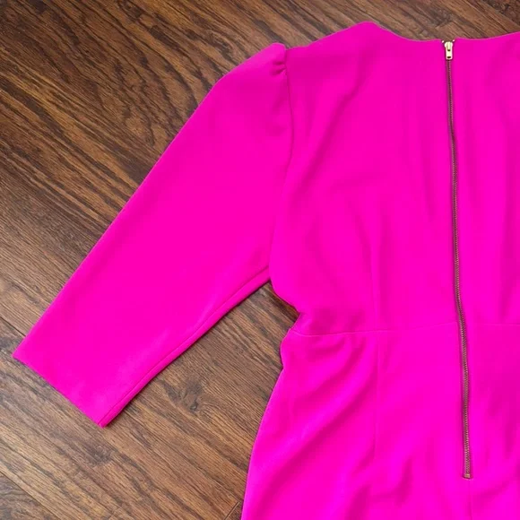 Julia Jordan Pink Sheath Dress with Puff Sleeves - Picture 6 of 7